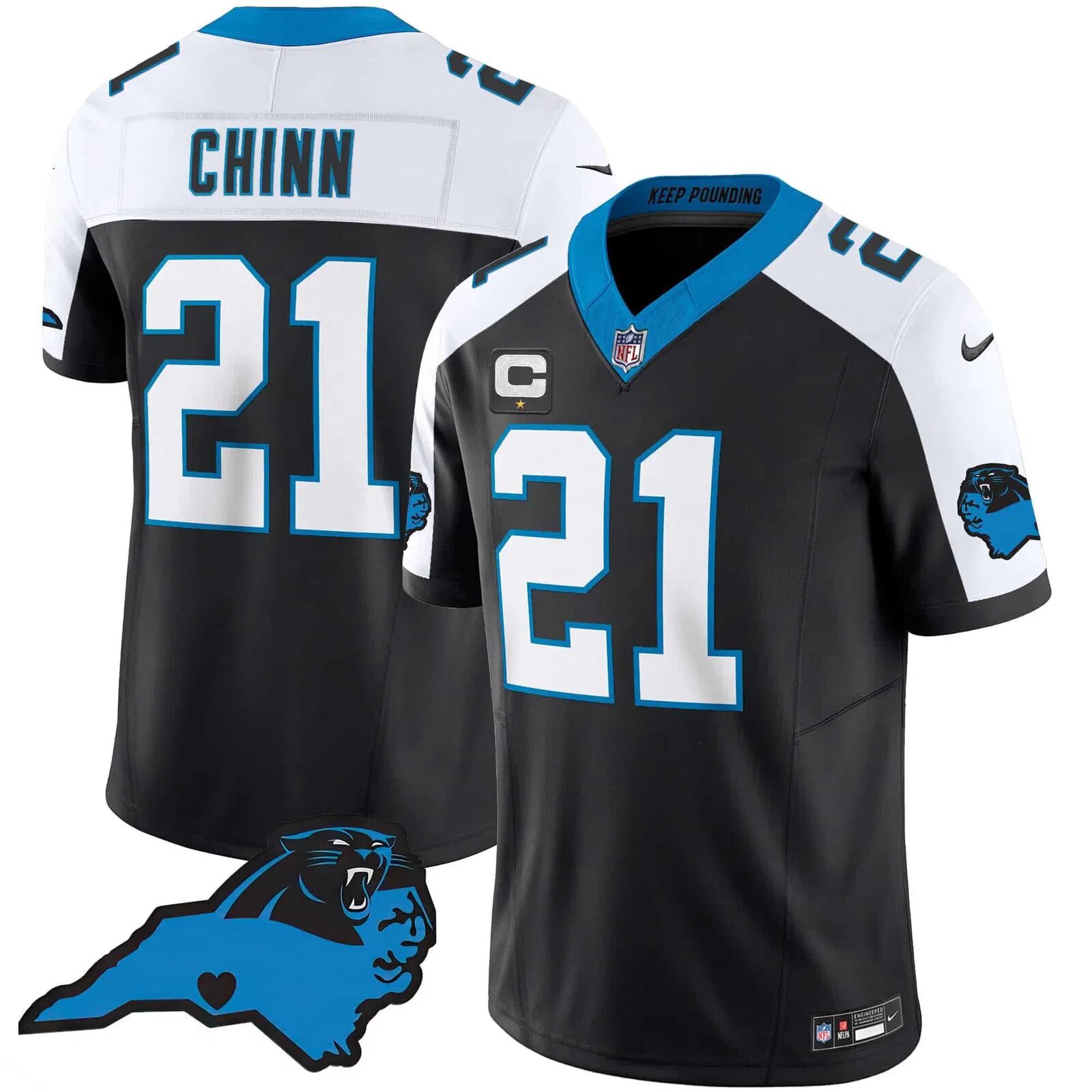 Men Carolina Panthers #21 Chinn Black 2024 Nike Vapor Limited NFL Jersey->indianapolis colts->NFL Jersey